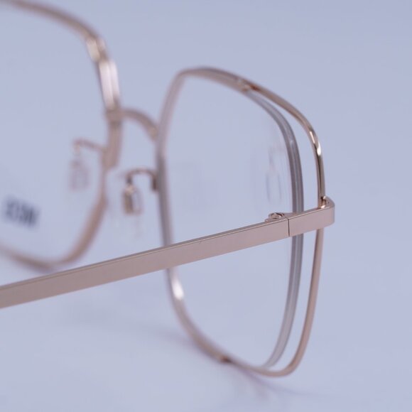 McQ by Alexander McQueen MQ0318O 003 Eyeglasses Gold 52mm Square Frame - Picture 8 of 10